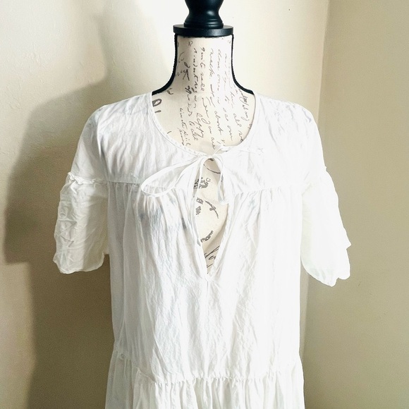 J. Crew White Tiered cotton voile Beach Maxi Dress white J.Crew - Picture 3 of 11